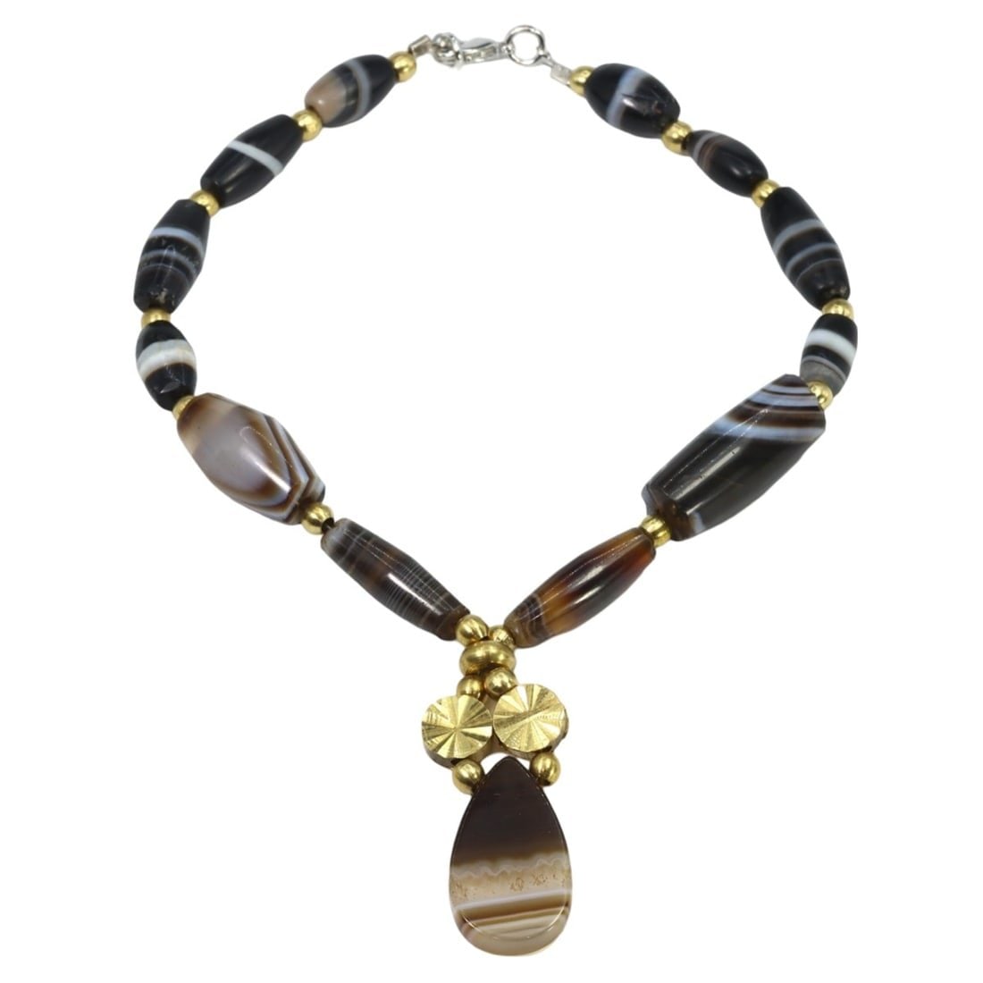 Artistic Himalayan Tibetan Banded Agate Beaded Bracelets (1 of 1)