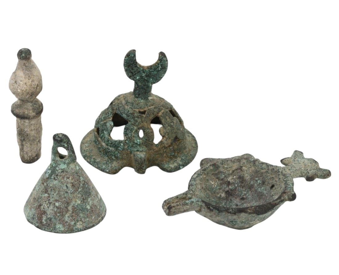 Antique Central Asian Bronze Ritual Objects with Patina (1 of 1)