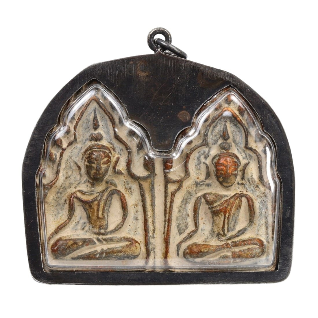 Traditional Thai Clay and Silver Pendant (1 of 2)