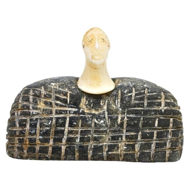 An Ancient Bactria-Margiana Steatite and Limestone Idol (1 of 1)