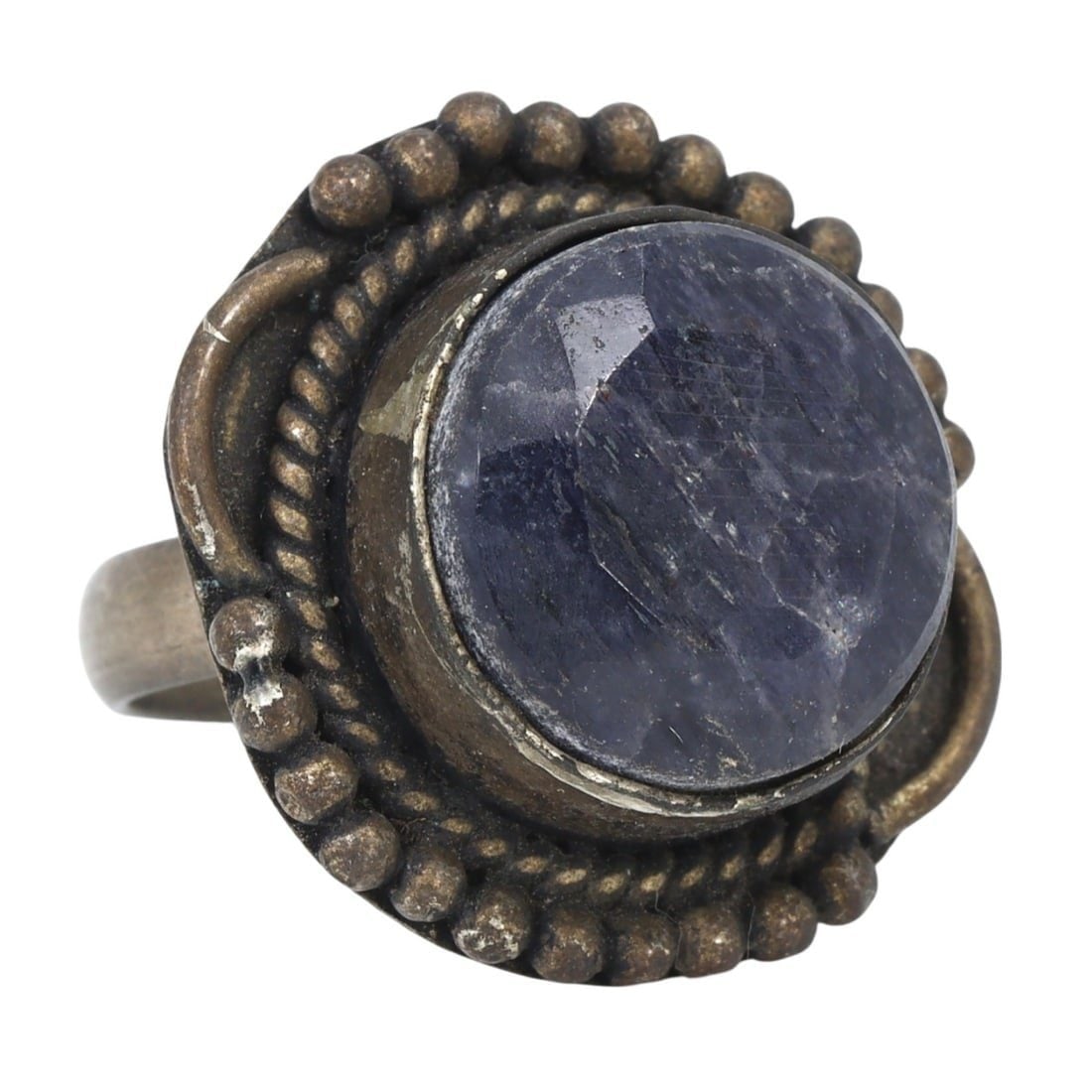 An Antique Ottoman Gilt Silver and Lapis Lazuli Cocktail Ring (1 of 2)