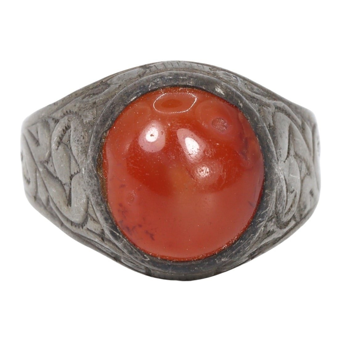 An Antique Islamic Carnelian Silver Cocktail & Statement Ring, c. 17th-18th Century (1 of 2)