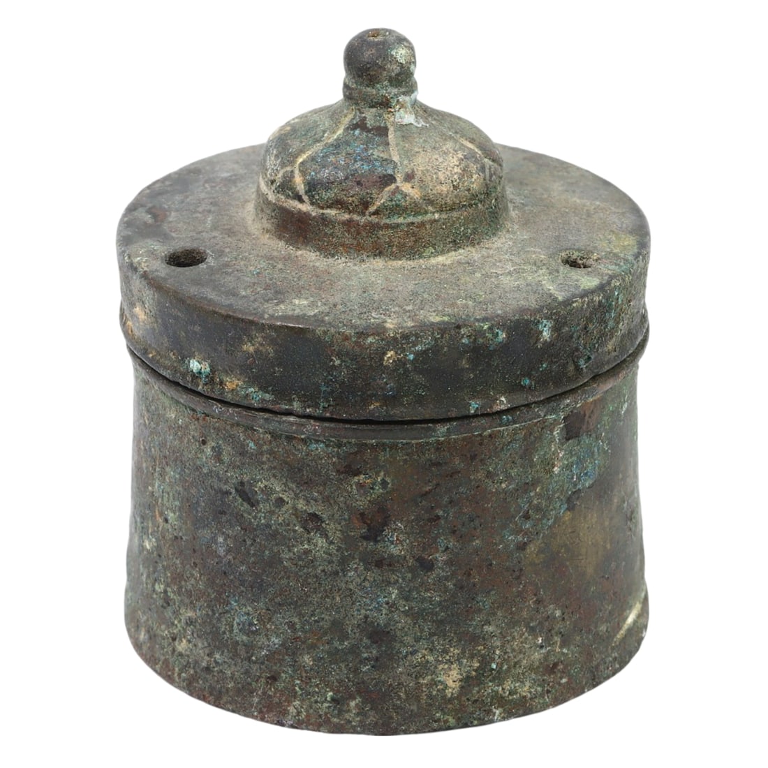 Ancient Islamic Seljuk Era Bronze Trinket Box (1 of 2)