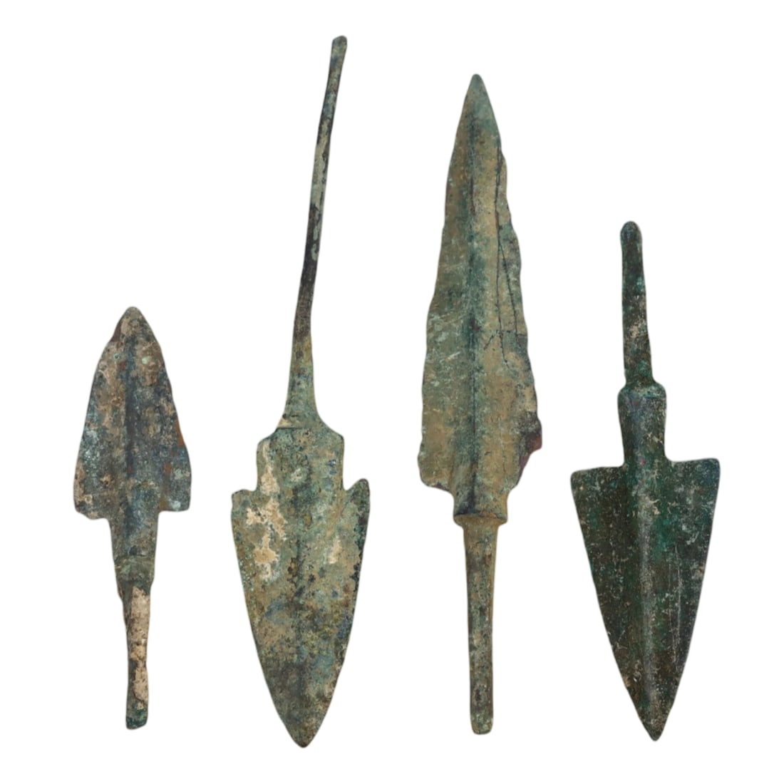 Lot of 4 Luristan Spear Heads Collection: Lot of 4 Luristan Spear Heads Collection