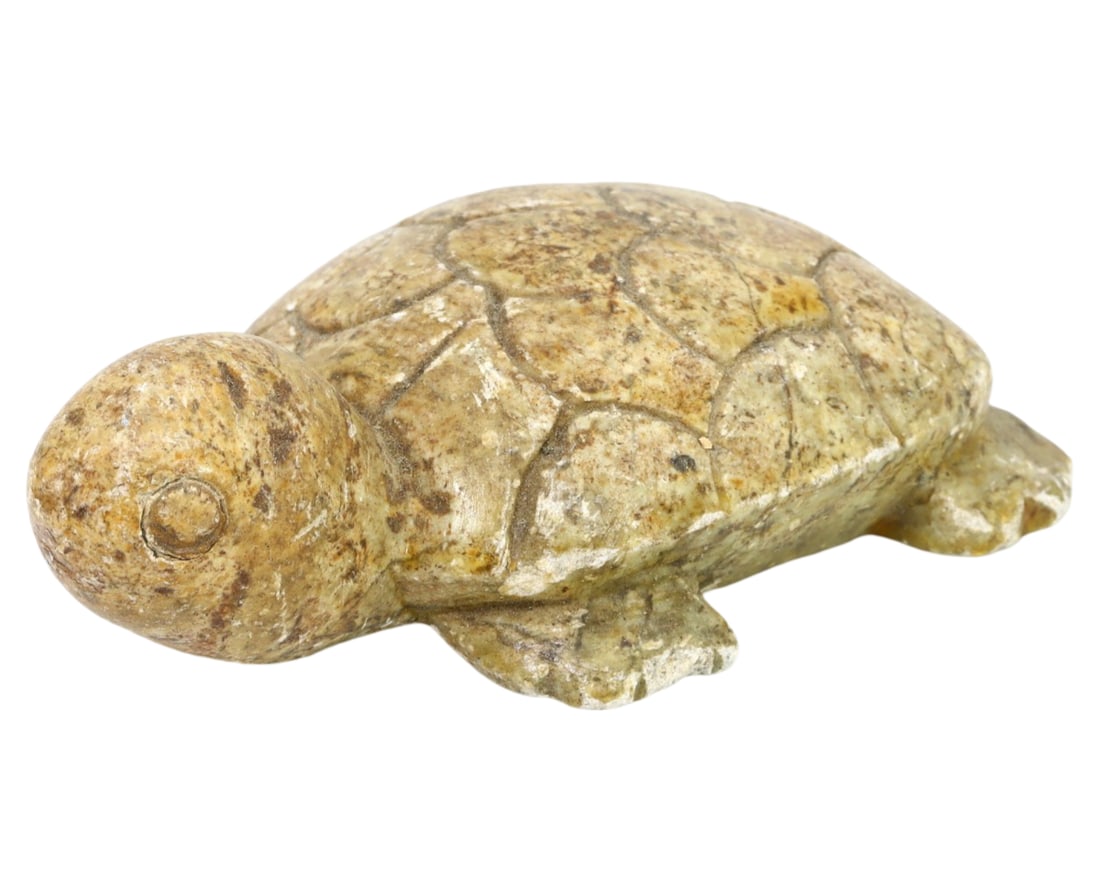 Native Central Asian Folk Art Carved Turtle Figurine Sculpture (1 of 2)