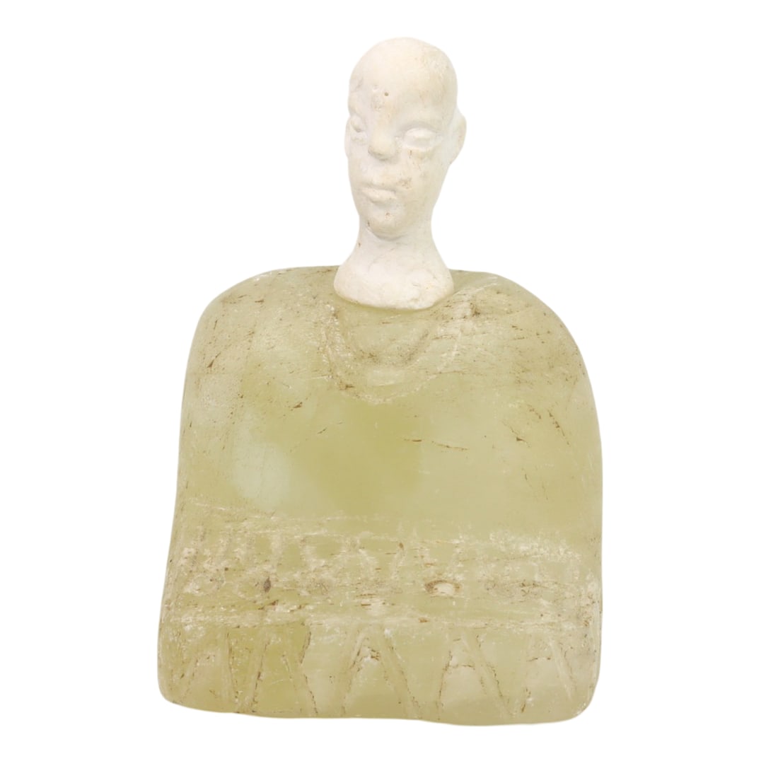 Ancient Central Asian Bactria-Margiana Carved Crystal Idol Figure Statuette: Ancient Central Asian Bactria-Margiana Carved Crystal Idol Figure Statuette