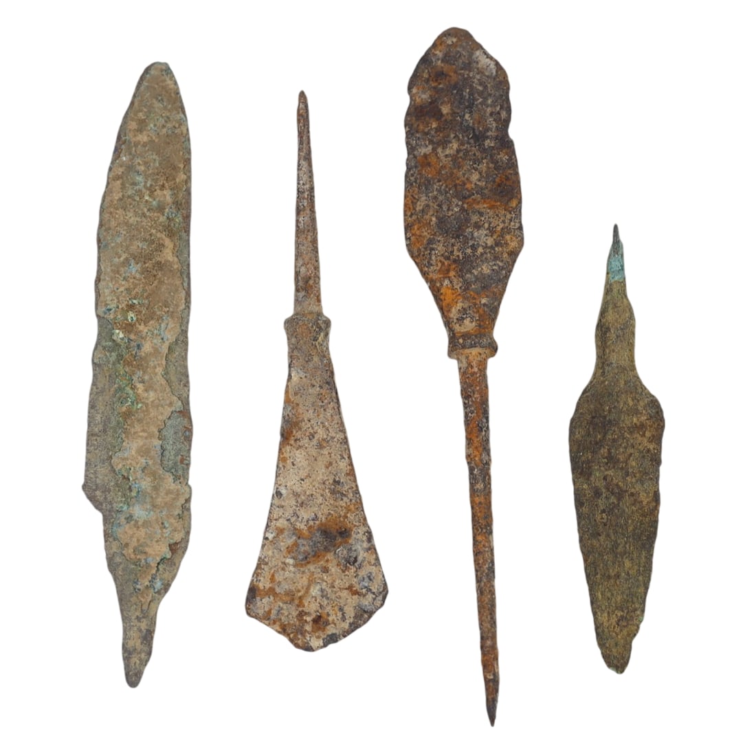 Lot of 4 Near Eastern Luristan Bronze Weapon Spear Heads (1 of 1)