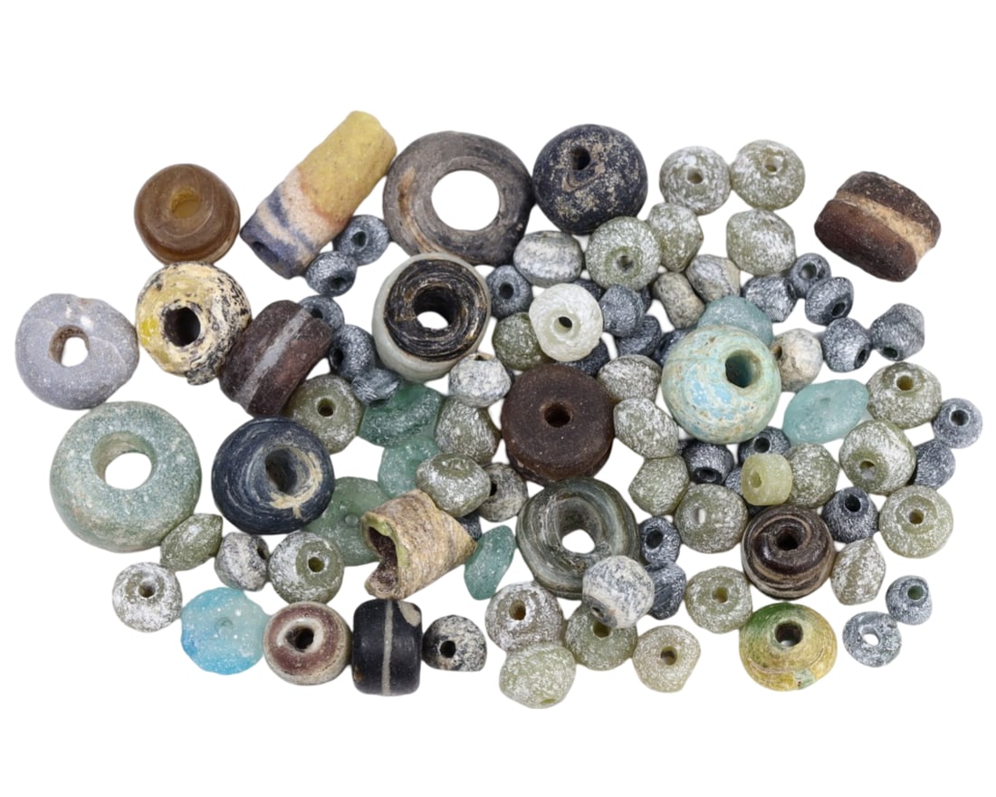 Lot of Ancient Egyptian Faience and Glass Beads (1 of 1)