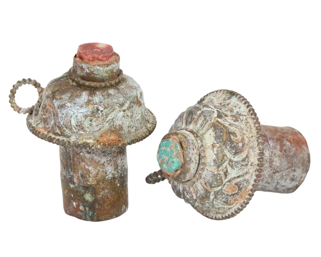 Early Islamic Period Bronze Cosmetic Containers Ornaments (1 of 2)