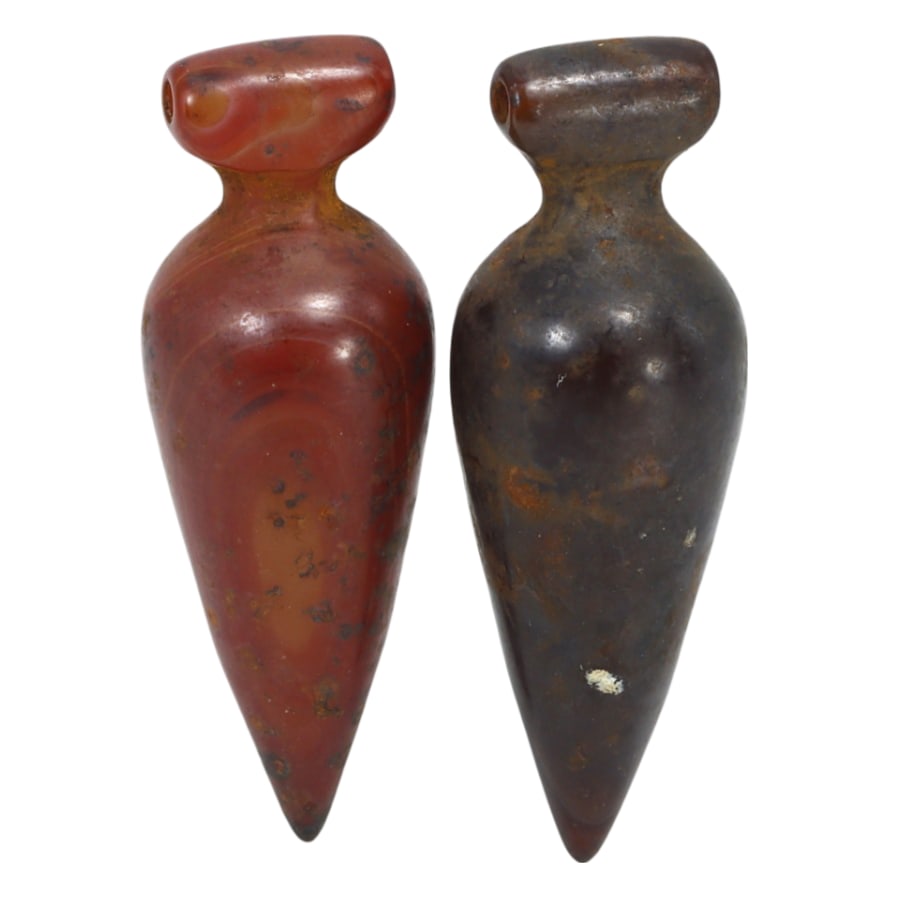 Lot of 2 Ancient Persian Parthian Himalayan Amulet Pendants (1 of 1)