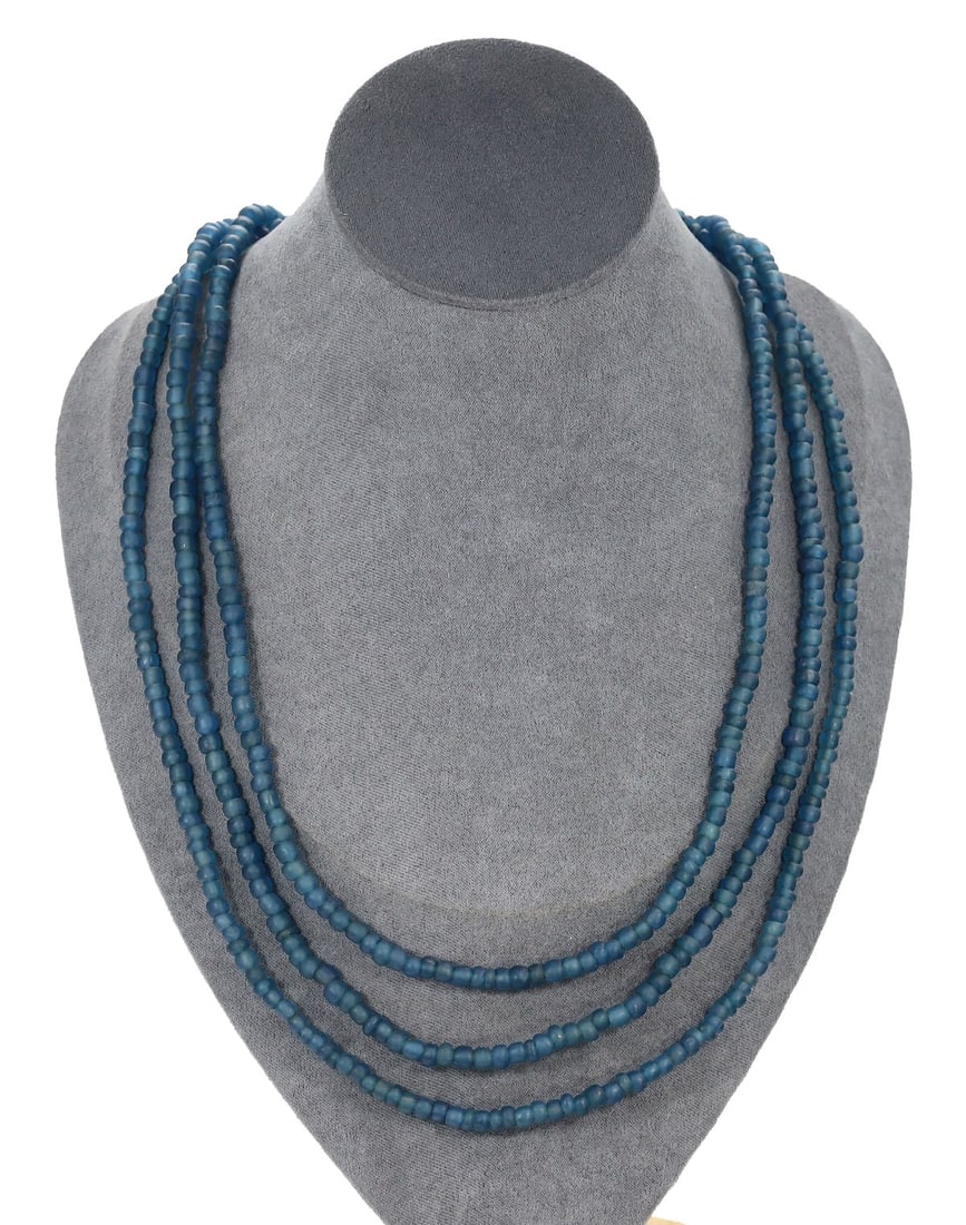 Antique African Venetian Monochrome Glass Trade Bead Necklaces (1 of 1)