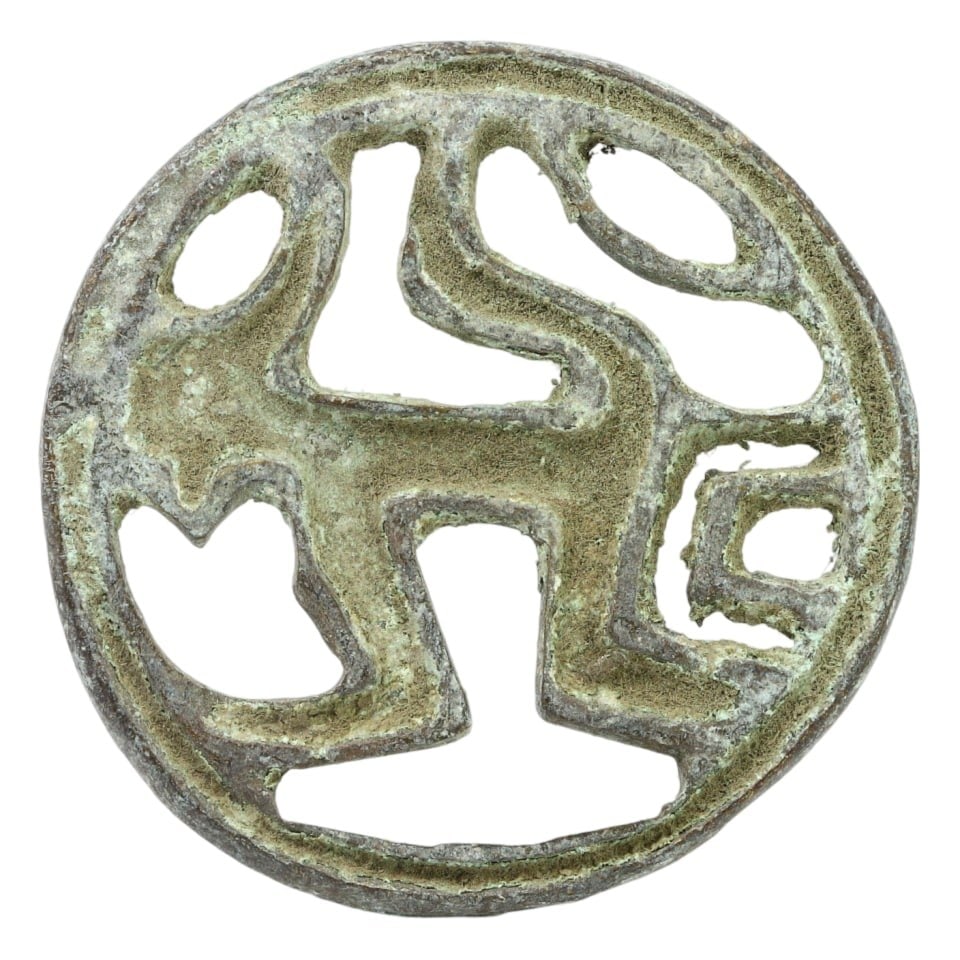 Ancient Greco-Bactrian Bronze Openwork Stamp Seal (1 of 2)