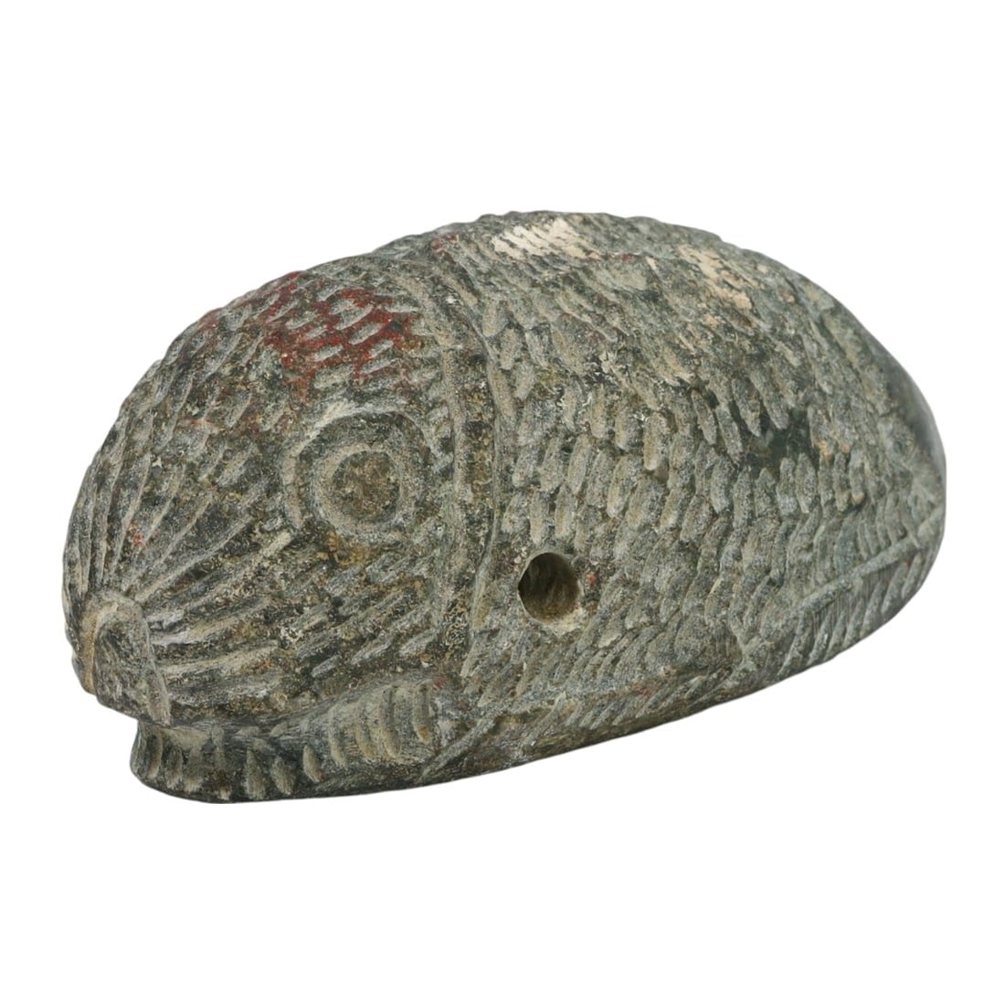 Ancient Indus Valley Civilization Carved Stone Fish Amulet, Circa 2500 BCE: Ancient Indus Valley Civilization Carved Stone Fish Amulet, Circa 2500 BCE