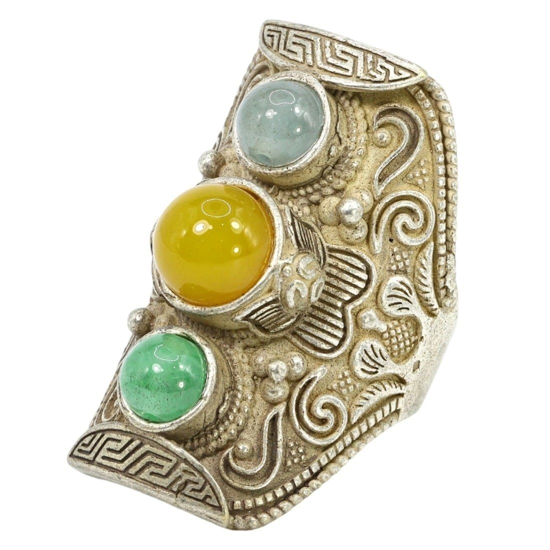 Oriental Chinese Vintage Multi-Gemstone Ring (1 of 2)