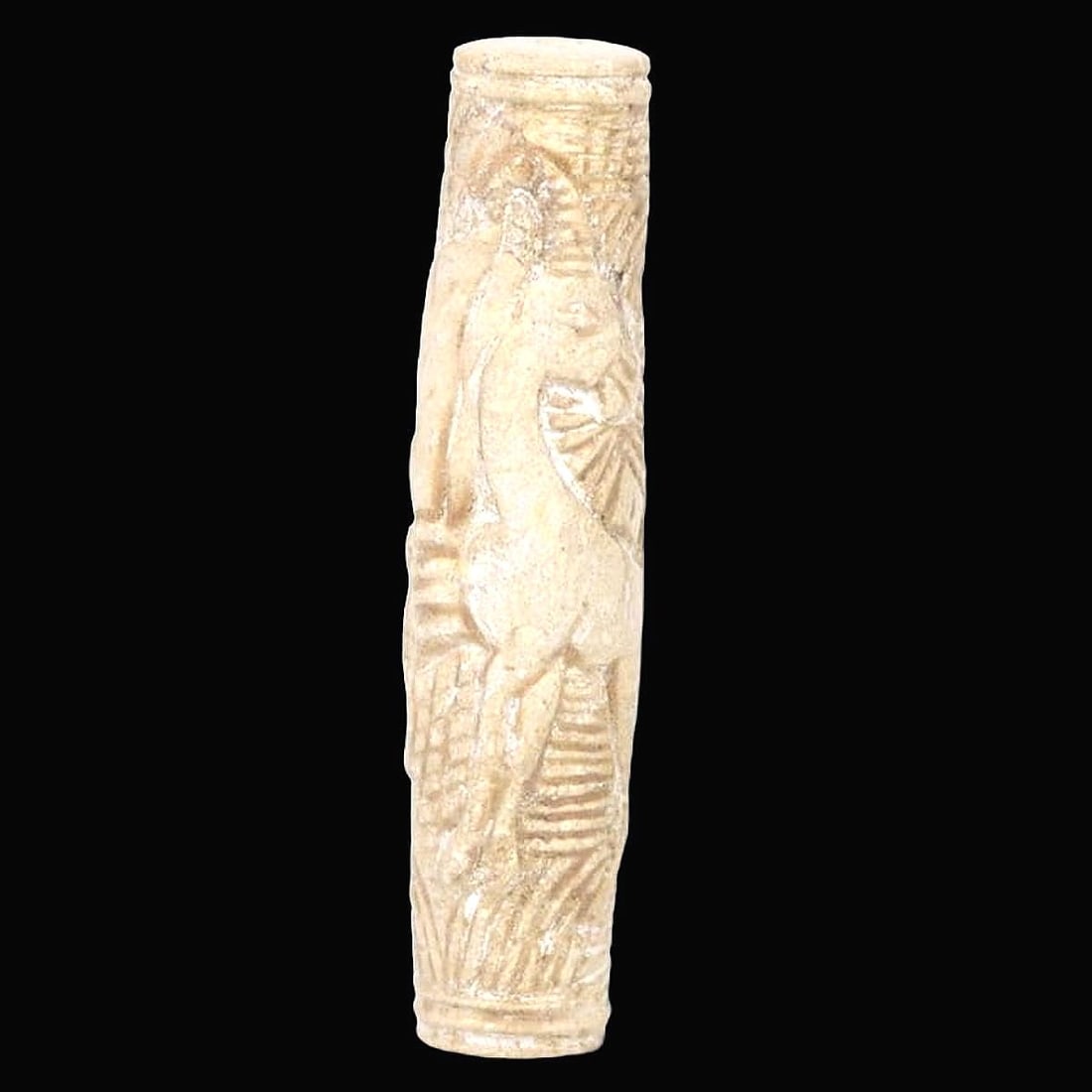 Ancient Byzantine Carved Cylinder Relief Fragment with Ibex Motif (1 of 1)