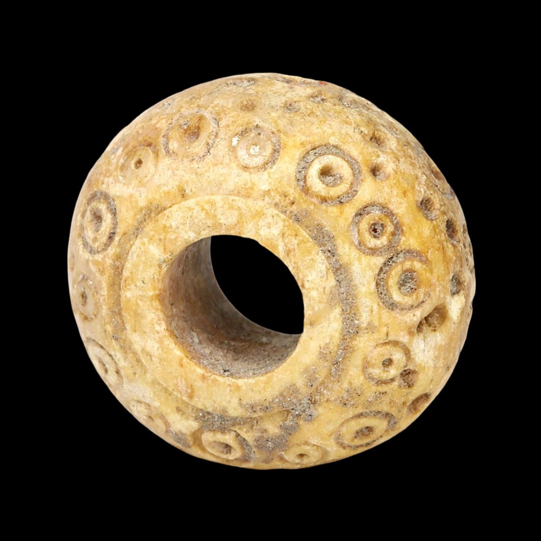 Ancient Sasanian Walrus Ivory Spindle Whorl, ca 224-651 AD: Ancient Sasanian Walrus Ivory Spindle Whorl, ca 224-651 AD
