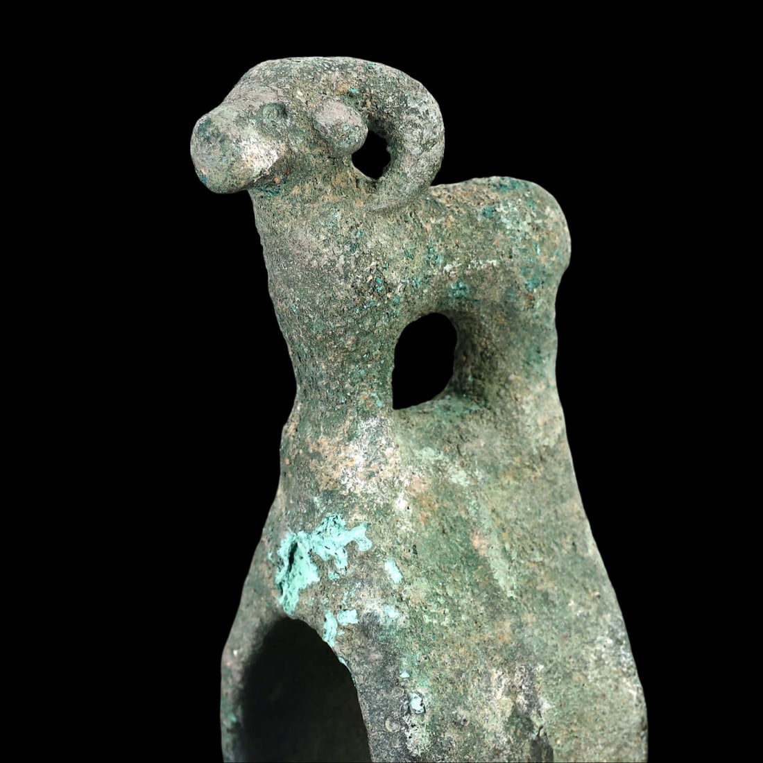 Ancient Luristan Bronze Axe Head with Ram Figure, c. 1000-650 BC (1 of 5)