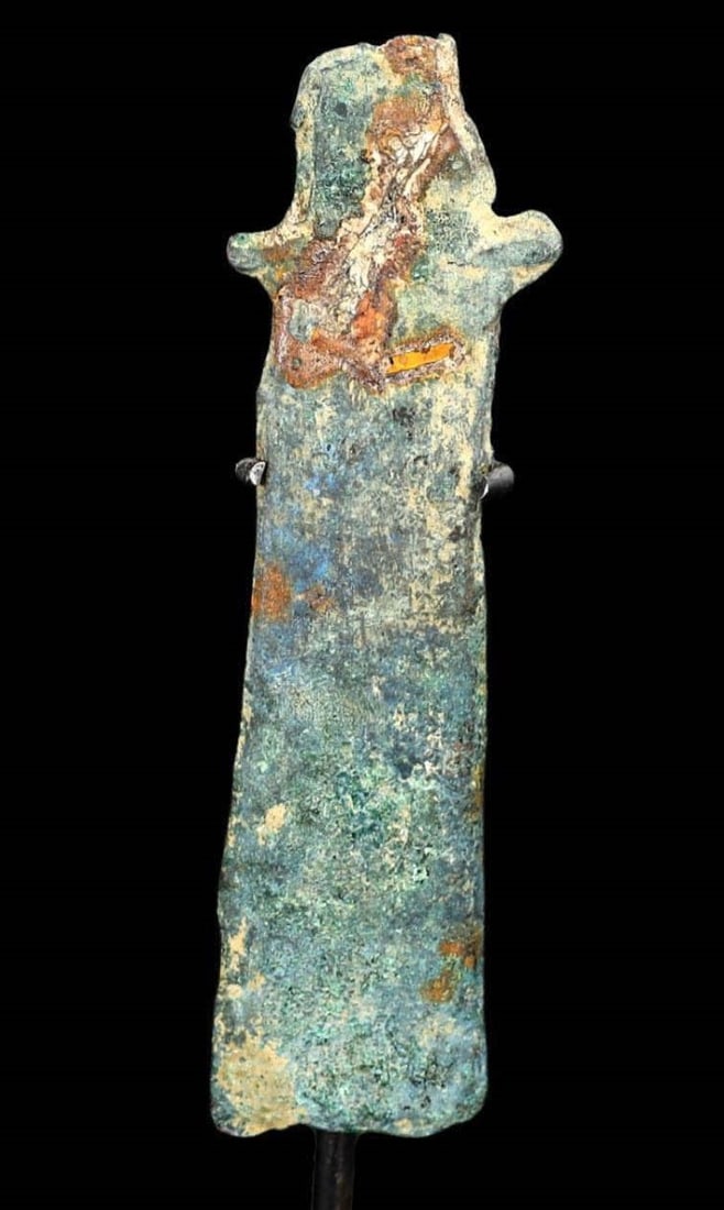 Ancient Etruscan Bronze Lugged Anthropomorphic Axe Head, c. 6th-5th Century BC (1 of 3)
