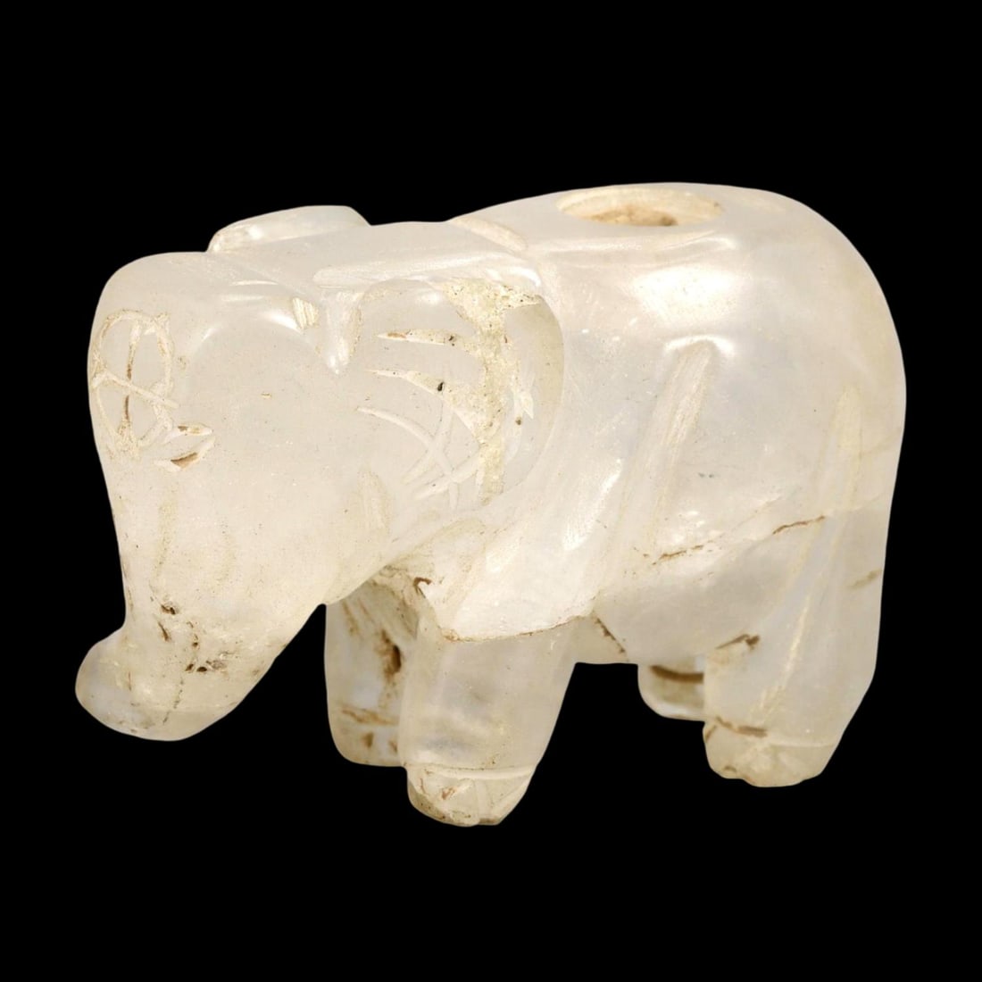 Ancient Egyptian Quartz Elephant Sculpture, Byzantine Coptic Period, 3rd-5th Century AD (1 of 4)