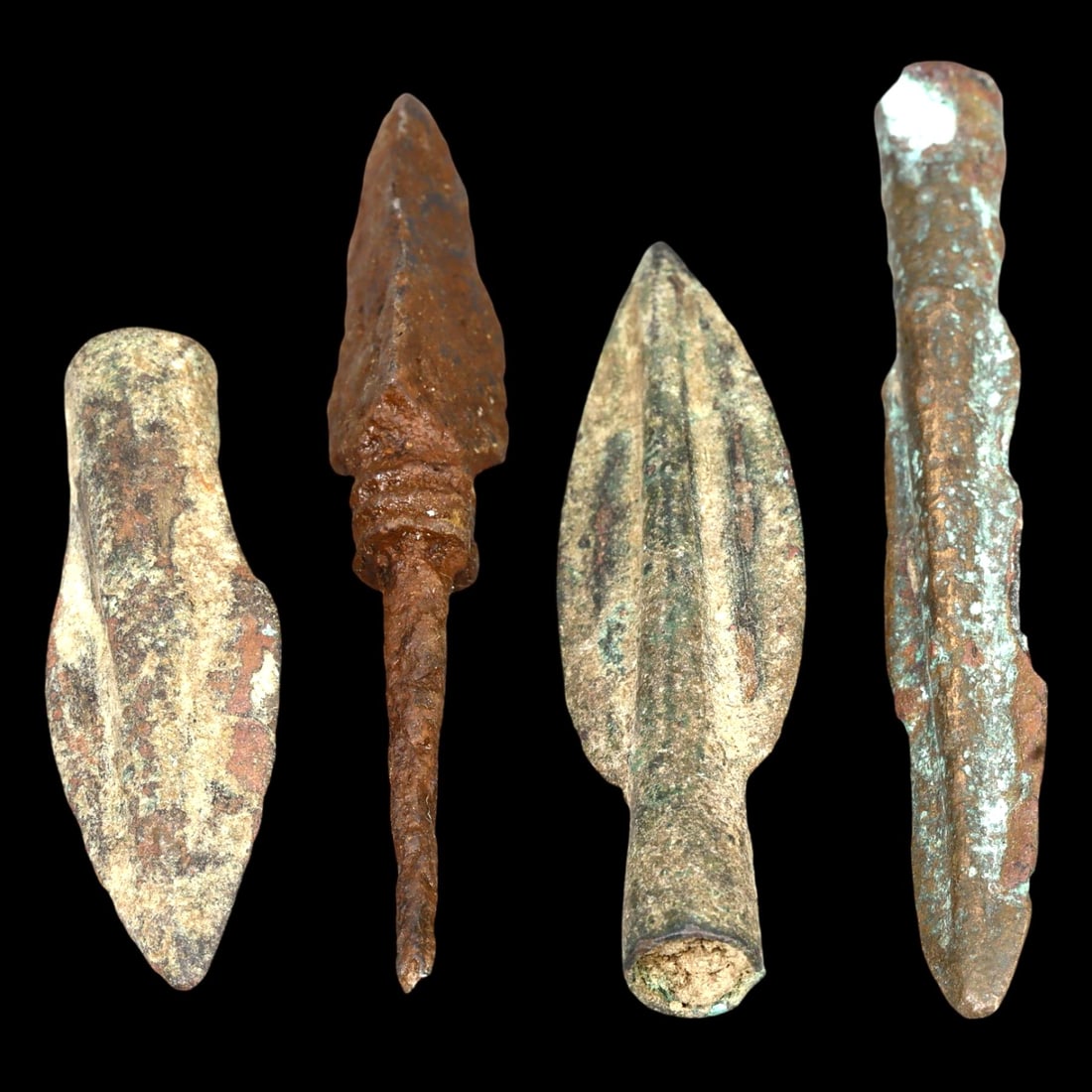 Lot of 4 Iron Age and Classical Period Bronze Arrowheads, 8th-3rd Century BCE (1 of 1)