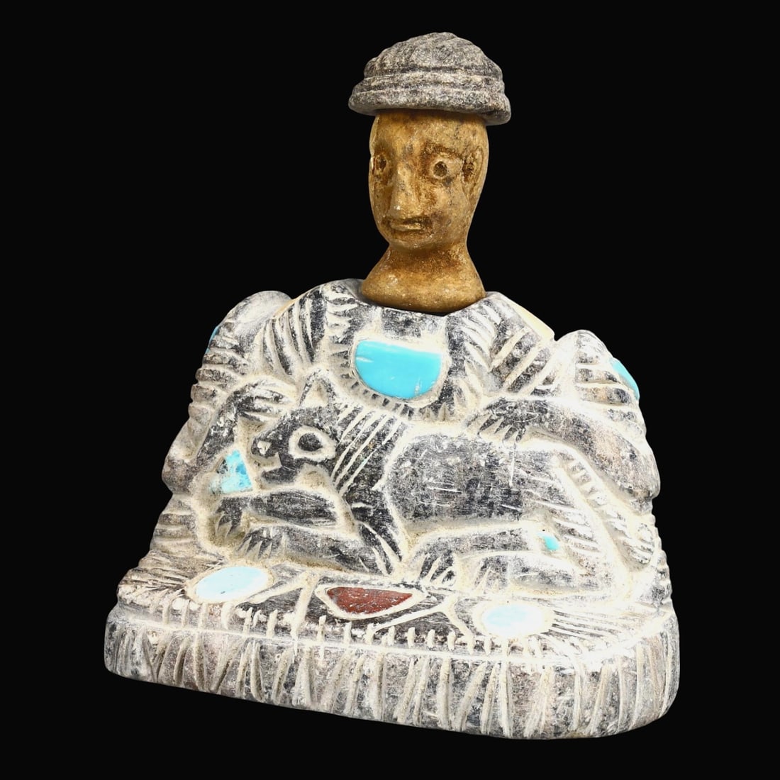 Central Asian Tribal Art Stone Carving Idol Figure Statuette (1 of 4)