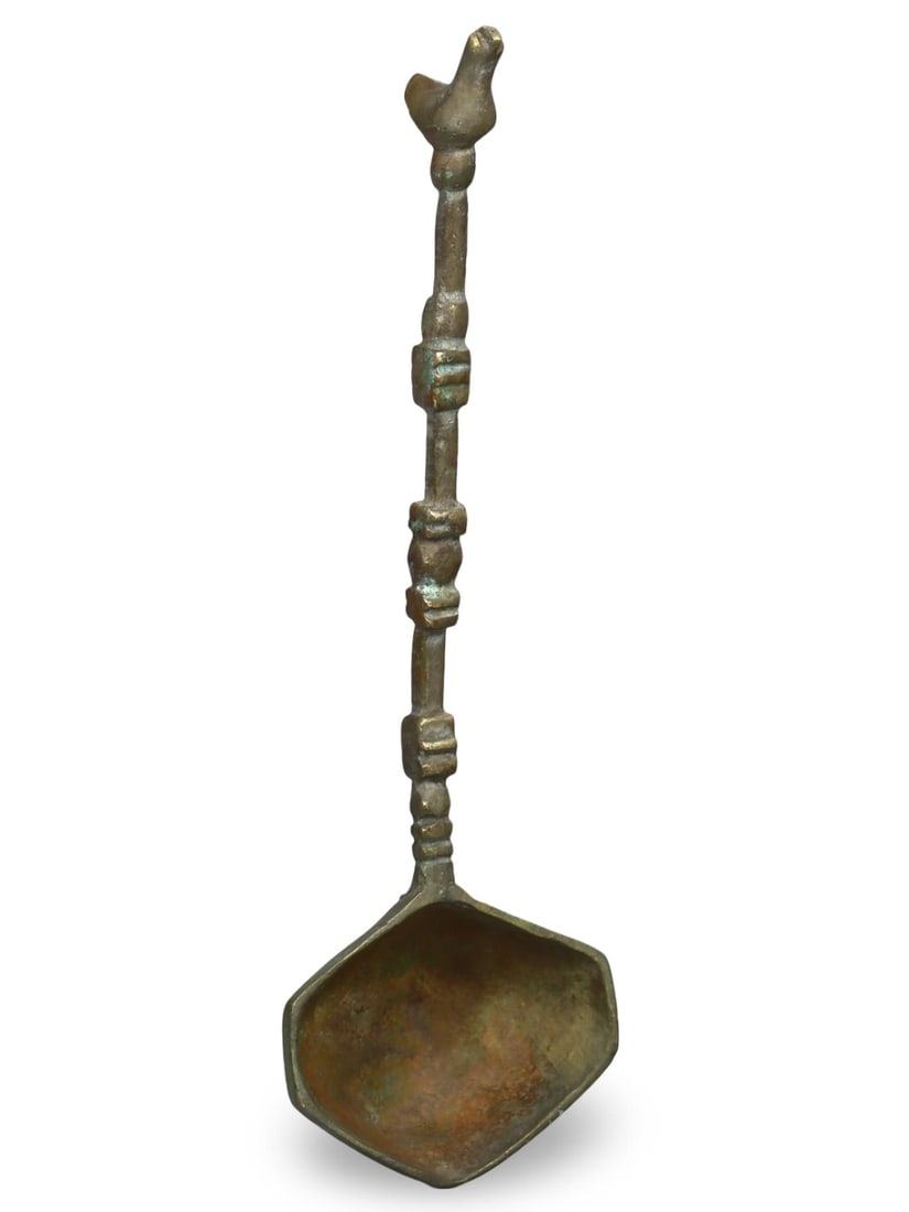 Ancient Roman Imperial Period Bronze Cockerel Ornate Ladle, 1st Century BCE - 5th Century AD (1 of 3)