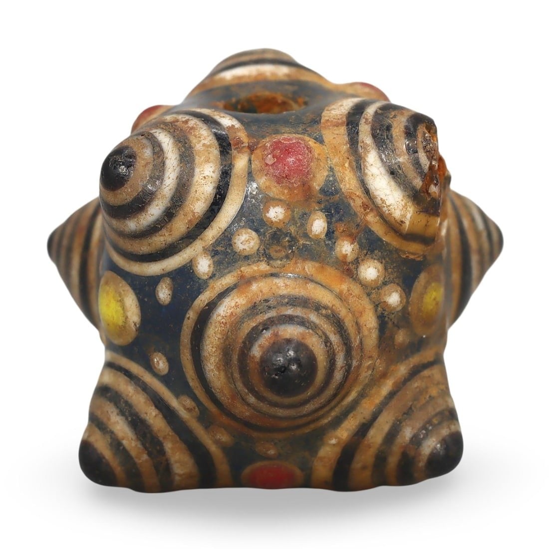 Ancient Eastern Zhou to Han Dynasty Compound Eye-Bead with Eyelets, 4th-2nd Century BC (1 of 2)
