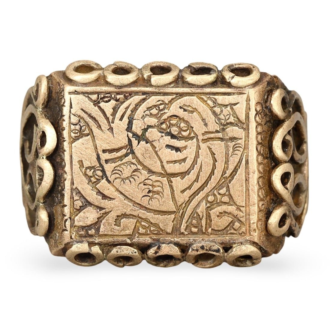 Post Medieval Sino-Siberian Scythian Style Gazelle Motif Ring, 18th-20th Century (1 of 4)