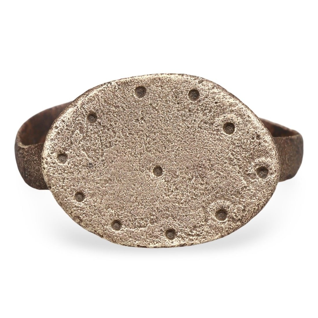 Authentic Ancient Medieval Viking / Celtic / Anglo-Saxon Bronze Signet Ring, 11th-13th Century (1 of 3)