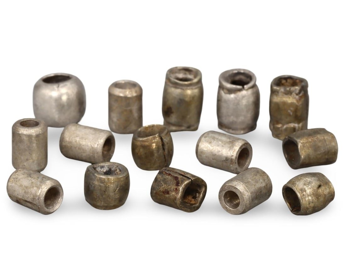 Lot of 15 Medieval Viking Period Ancient Silver Jewelry Bead, 10th-13th Century (1 of 1)