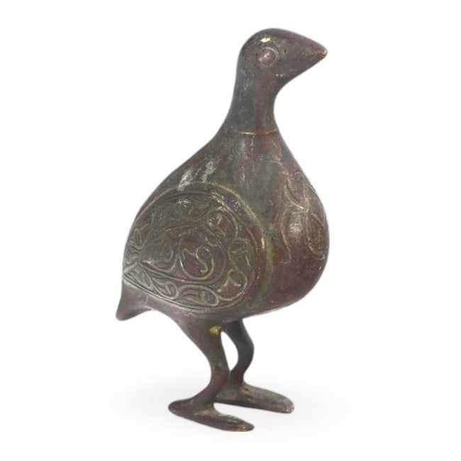 Ancient Medieval Seljuk Empire Khorasan Bronze Bird Statuette, 11th-12th Century CE (1 of 4)