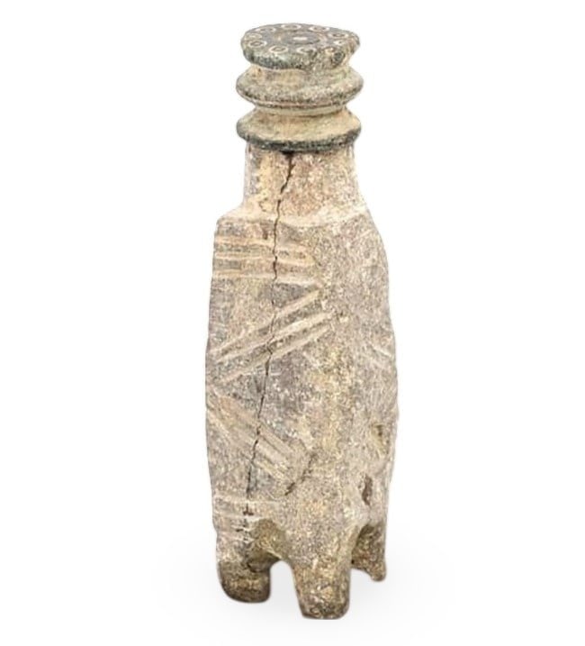 Ancient Greco-Bactrian Linear Engraved Cosmetic Container, 1st - 2nd Century AD (1 of 3)