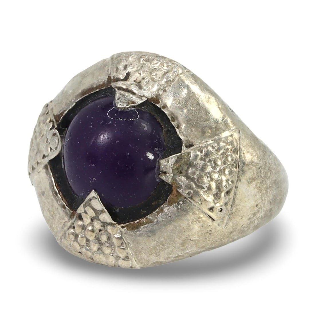 Ancient Medieval Anglo-Saxon Byzantine Silver Ring, 10th-11th Century, Size 6.25 US (1 of 2)