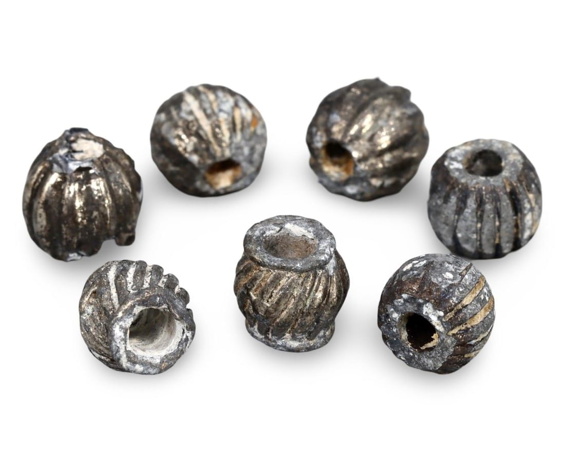 Ancient Medieval Viking / Celtic Silver Pendant Bead Ornaments, 9th-11th Century (1 of 1)