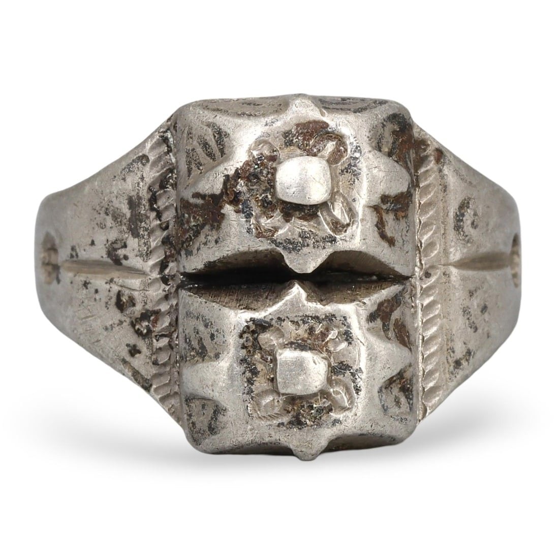 Authentic Ancient Merovingian Byzantine Silver Ring, 6th-8th Century (1 of 3)