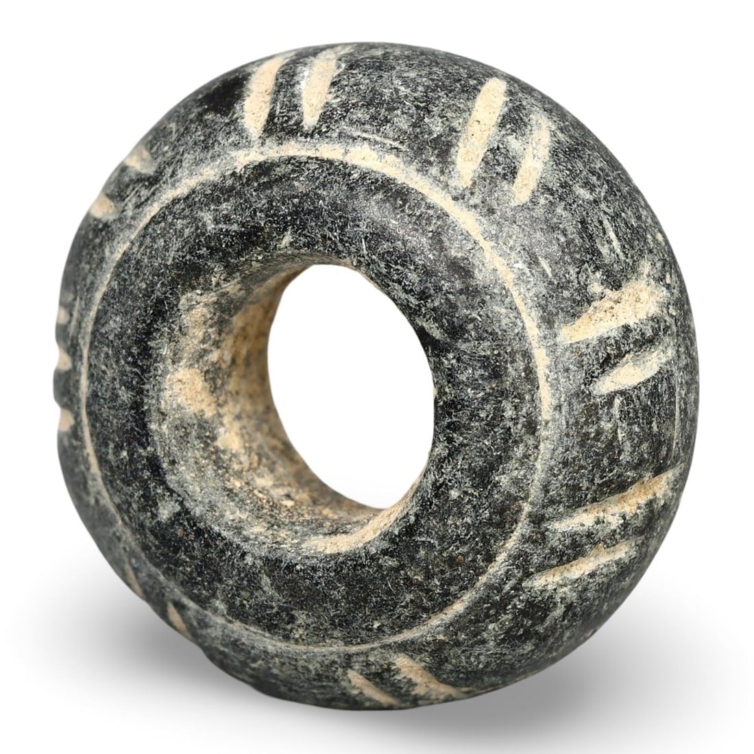 Ancient Late Cypriot II Grey Stone Conical Spindle Whorl, 1450-1050 BC (1 of 3)