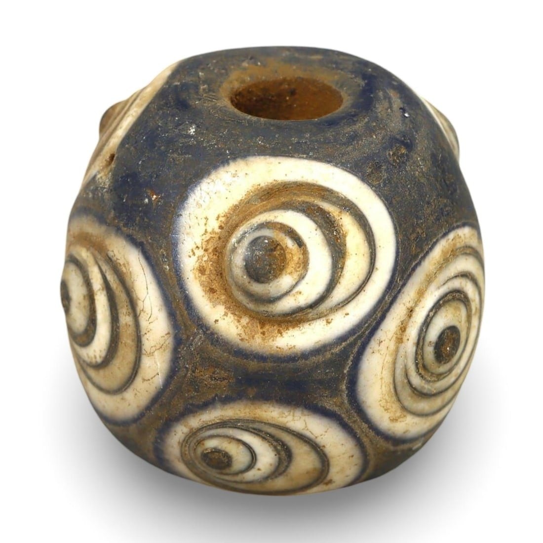 Eastern Zhou to Han Dynasty Compound Eye-Bead with Eyelets, 4th-2nd Century BC (1 of 2)