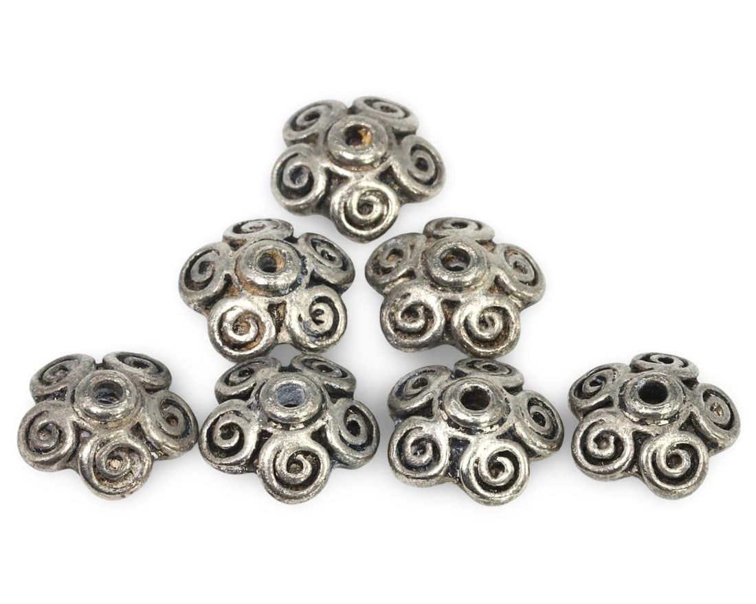 Ancient Medieval Viking / Celtic Silver Pendant Bead Ornaments, 9th-11th Century (1 of 2)