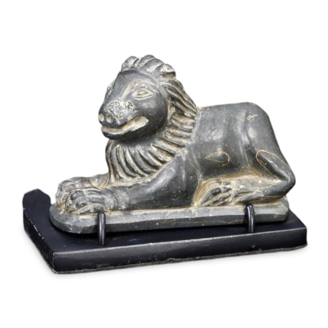 Ancient Late Medieval Reclining Lion Figure Statuette, 12th-13th Century (1 of 5)