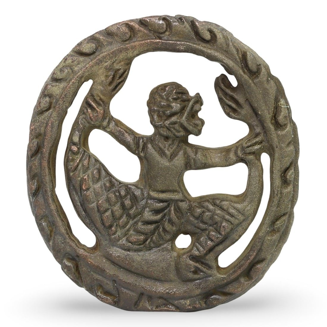 Post Medieval Sino-Tibetan Bronze Hanuman Votive Medallion, 18th-19th Century (1 of 2)