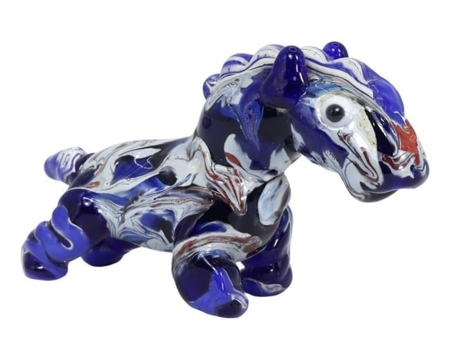 Post Medieval Venetian Murano Glass Horse Figurine Paperweight, 19th-20th Century (1 of 1)