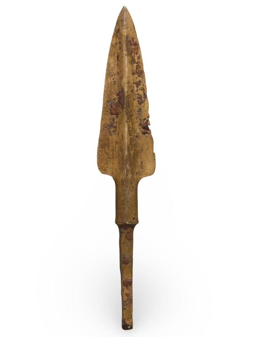 Ancient Near Eastern Luristan Bronze Arrowhead or Spearhead, 10th-7th Century BC (1 of 2)