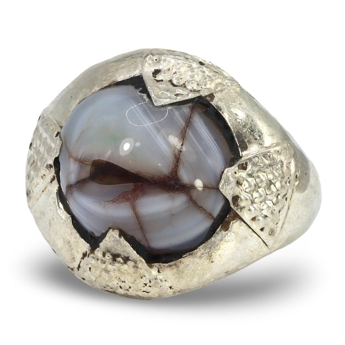 Ancient Medieval Anglo-Saxon Byzantine Silver Ring, 10th-11th Century, Size 6.25 US (1 of 2)