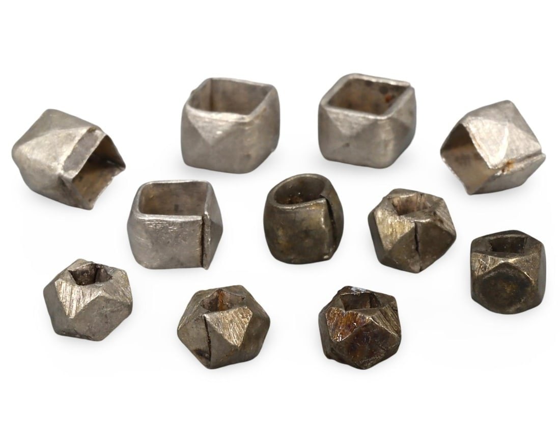 Lot of 11 Medieval Viking Period Ancient Silver Jewelry Bead, 10th-13th Century (1 of 1)