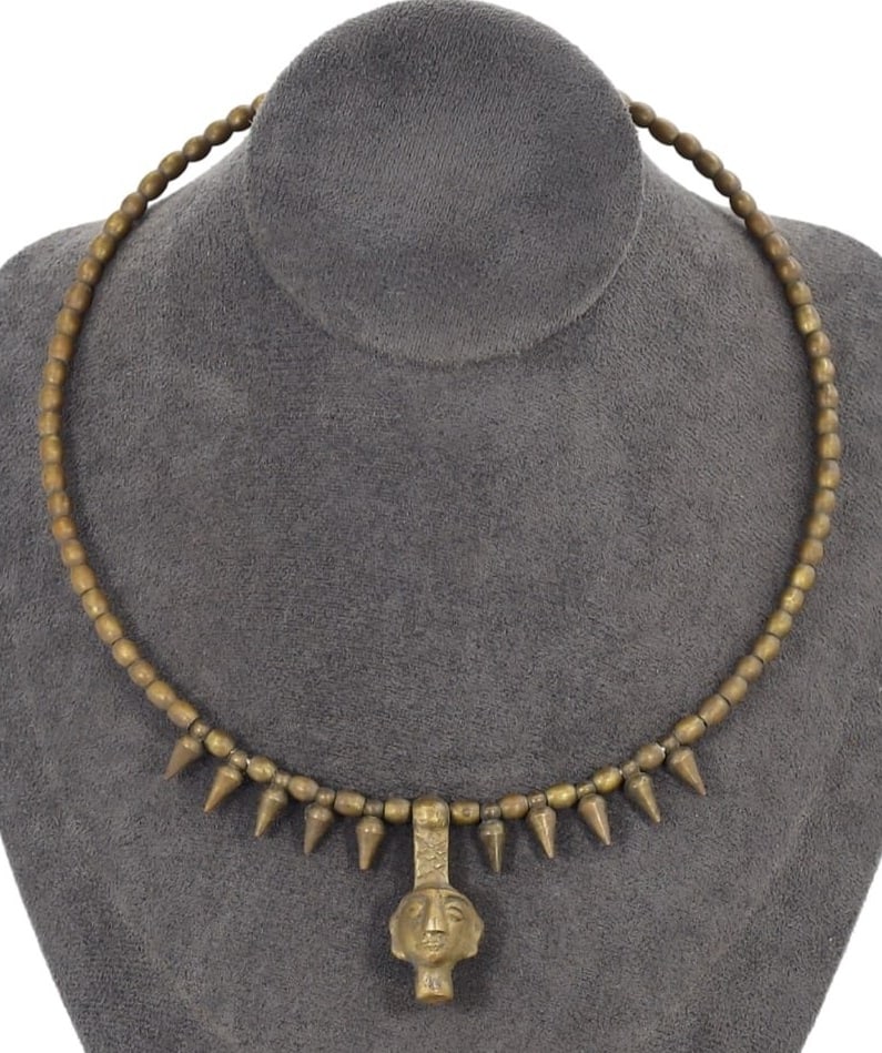 Post Medieval Konyak Tribe of Nagaland Brass Neck Torque, Late 19th Century (1 of 1)