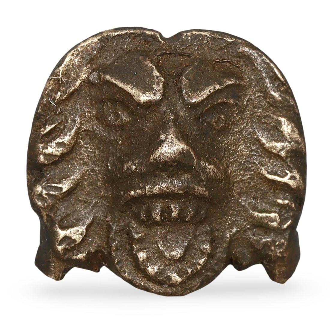 Ancient Scythian Bronze Anthropomorphic Votive Face Sculpture, 5th-3rd Century BC (1 of 2)