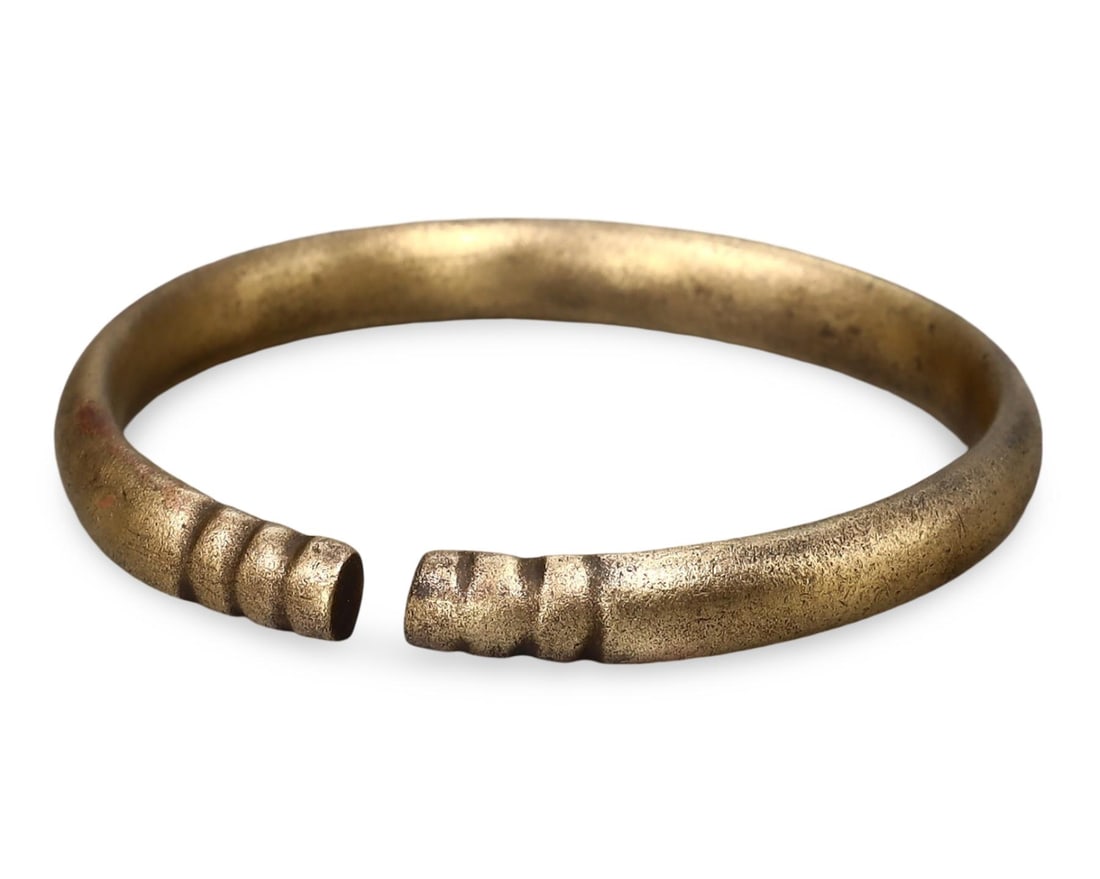 Authentic Ancient Medieval Viking / Celtic / Anglo-Saxon Bronze Hair Ring, 11th-13th Century (1 of 2)