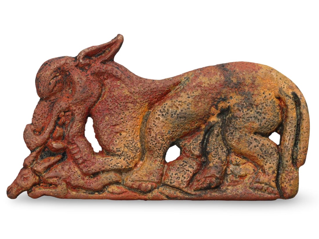 Ancient Medieval Sino-Siberian Bronze Animal Hunting Horse Harness, 12th-15th Century (1 of 2)