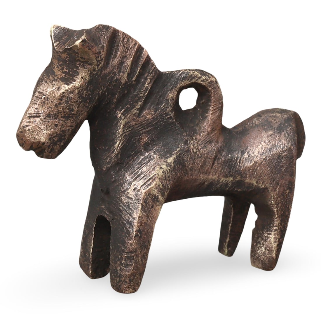 Late Medieval Sino-Siberian Bronze Horse Amulet, 14th-17th Century (1 of 3)