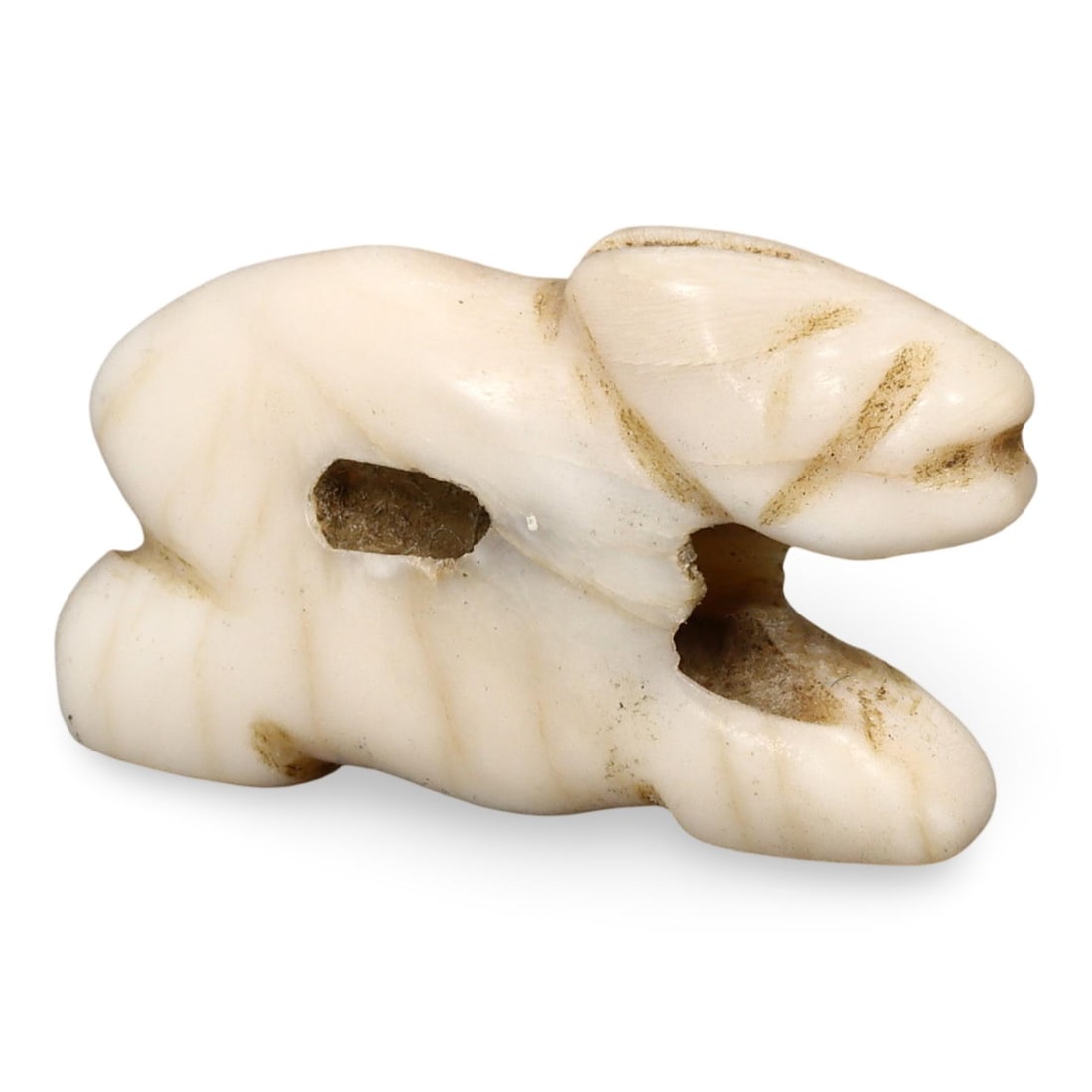 Ancient Greco-Bactrian Bone Carved Zoomorphic Lion Amulet, 3rd-2nd Century BCE: This Ancient Greco-Bactrian Bone Carved Zoomorphic Lion Amulet, dating to the 3rd-2nd Century BCE, is a unique and rare artifact. Expertly carved from bone, this amulet features a stylized depiction o